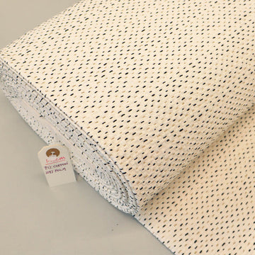 71% Cotton 29% Polyester Cotton Blend Khanta Stitch Dressmaking Fabric in White