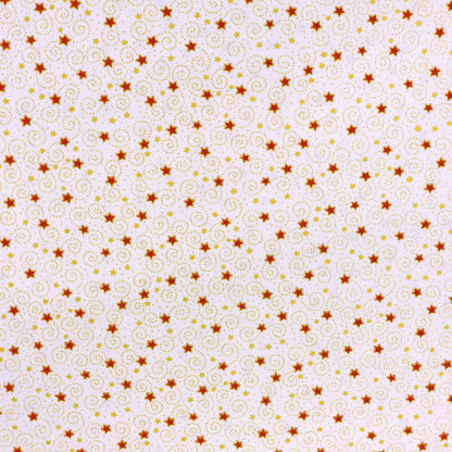 100% Cotton Cream Star Print Christmas Fabric