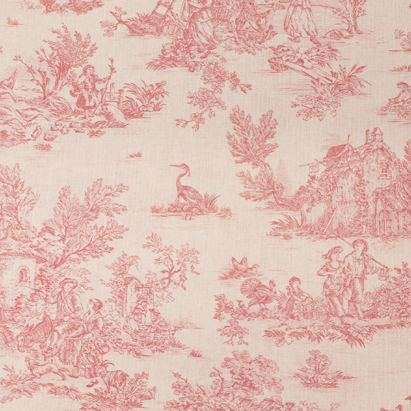 Cream Cotton - Toile de Jouy - Pink