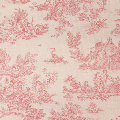 Cream Cotton - Toile de Jouy - Pink