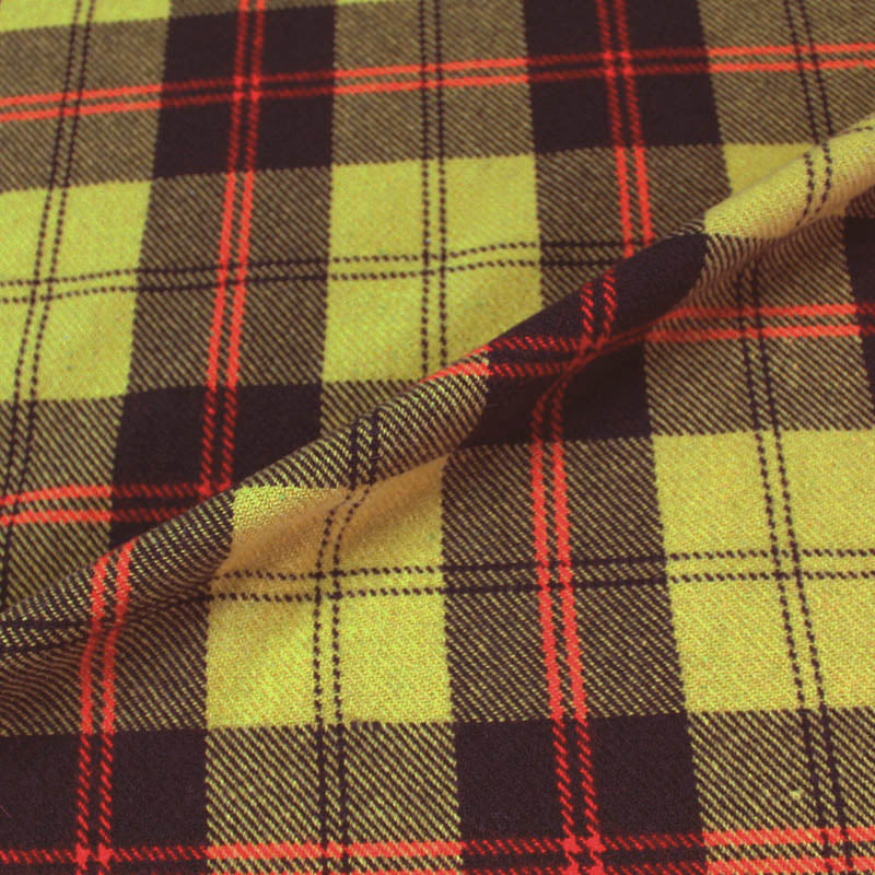 Deadstock Check Dressmaking Wool - Mustard and Black