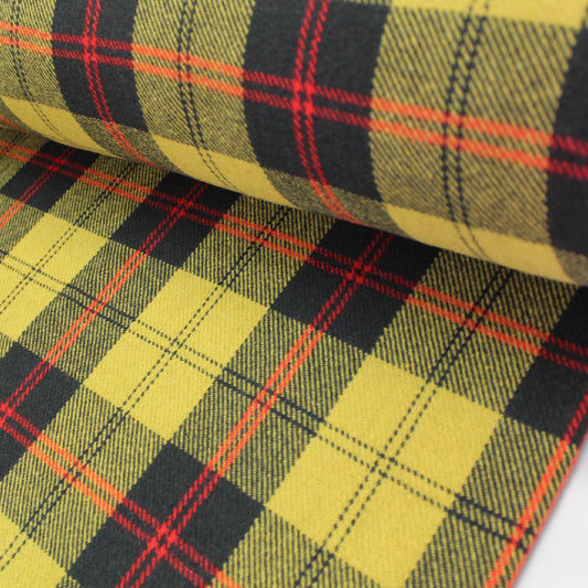 Deadstock Wool Check Fabric - Yellow and Black