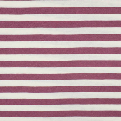 Deadstock Cotton Elastane Jersey - Stripe - Mauve