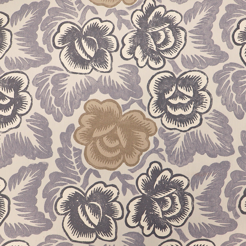 Deadstock Furnishing Floral - Grey and Brown