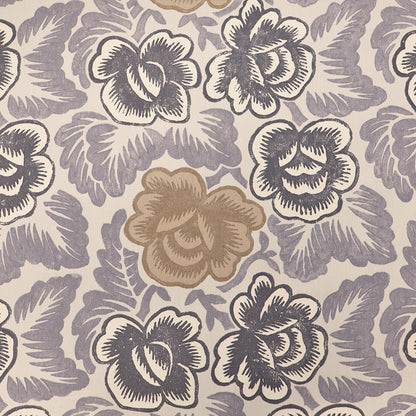 Deadstock Furnishing Floral - Grey and Brown