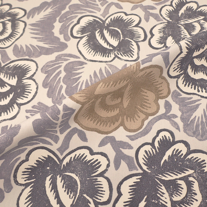 Deadstock Furnishing Floral - Grey and Brown