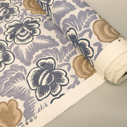 Deadstock Furnishing Floral - Grey and Brown
