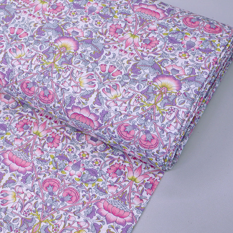 100% Cotton Deadstock Liberty Fabrics Tana Lawn™ Cotton - Lodden Purples