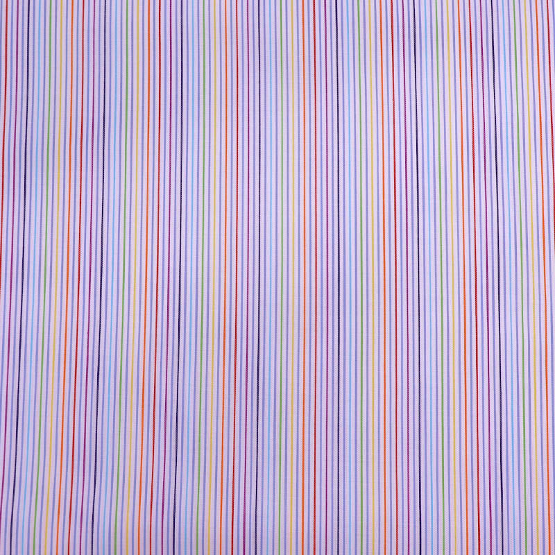 100% Cotton Deadstock Cotton Fabric - Multi Coloured Stripe
