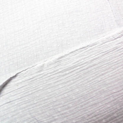 100% Cotton   White Swiss Knot Double Gauze Fabric