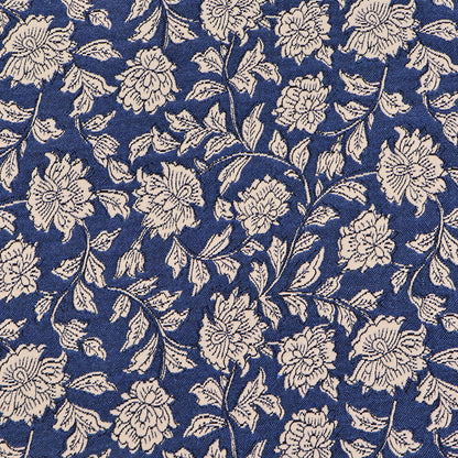 Double Sided Jacquard - Blue Floral