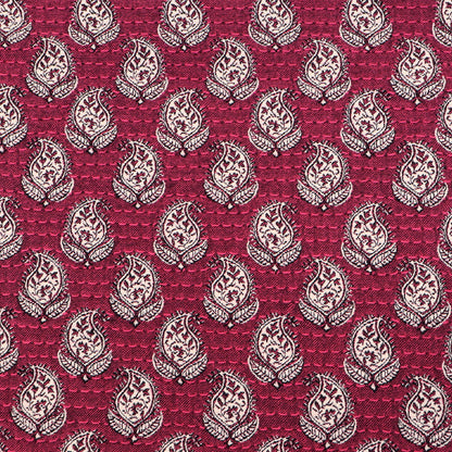 Double Sided Jacquard - Pink Paisley