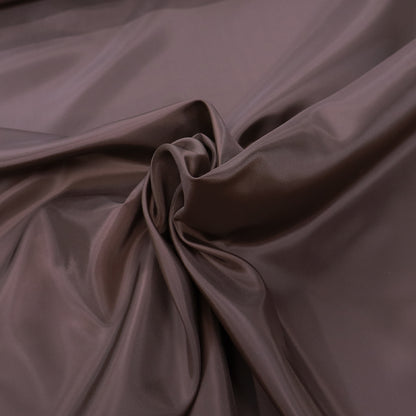 Dressmaking Anti Static Polyester Lining Fabric - Chocolate Brown