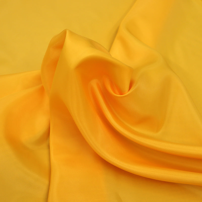 100% Polyester Anti-static Yellow Dress Lining Fabric