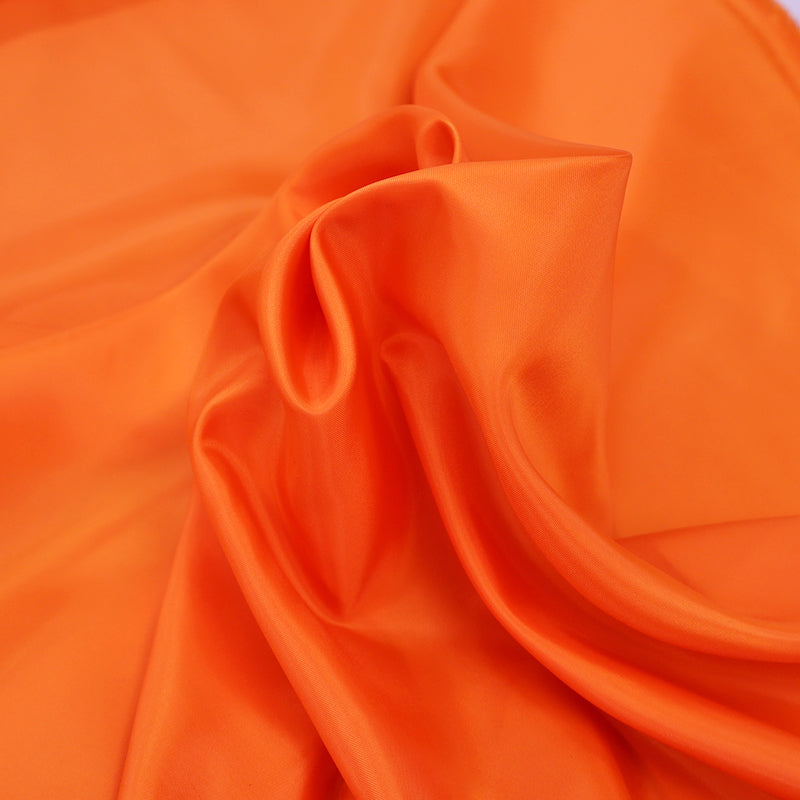 100% Polyester anti-static Orange Dress Lining Fabric
