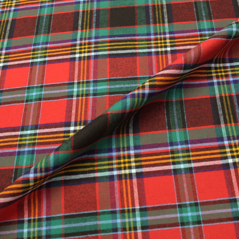 Red Check Brushed Cotton Fabric