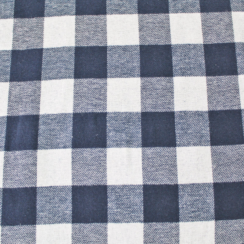 Brushed Cotton Blue Gingham Fabric