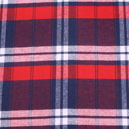 Dressmaking Brushed Cotton Check - Red - Muriel