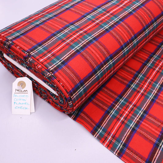 Dressmaking Brushed Cotton Check - Neville