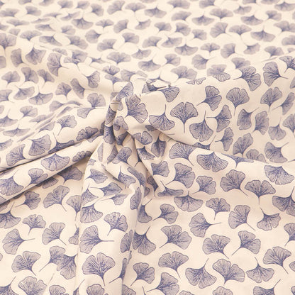 Dressmaking COTTON LAWN - Falling Ginkgo - WHITE
