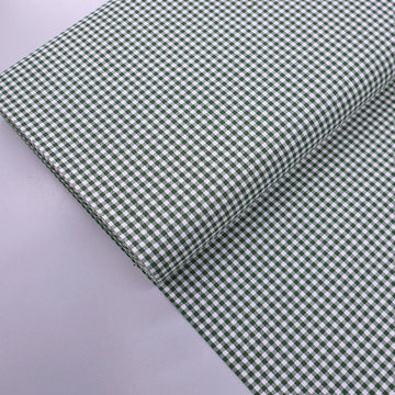 100% Cotton Mini Gingham Fabric - Dark Green