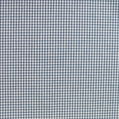 Denim Blue Mini Gingham Cotton Fabric