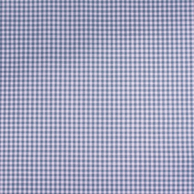 100% Cotton Mini Gingham Dressmaking Fabric - Duck Egg Blue