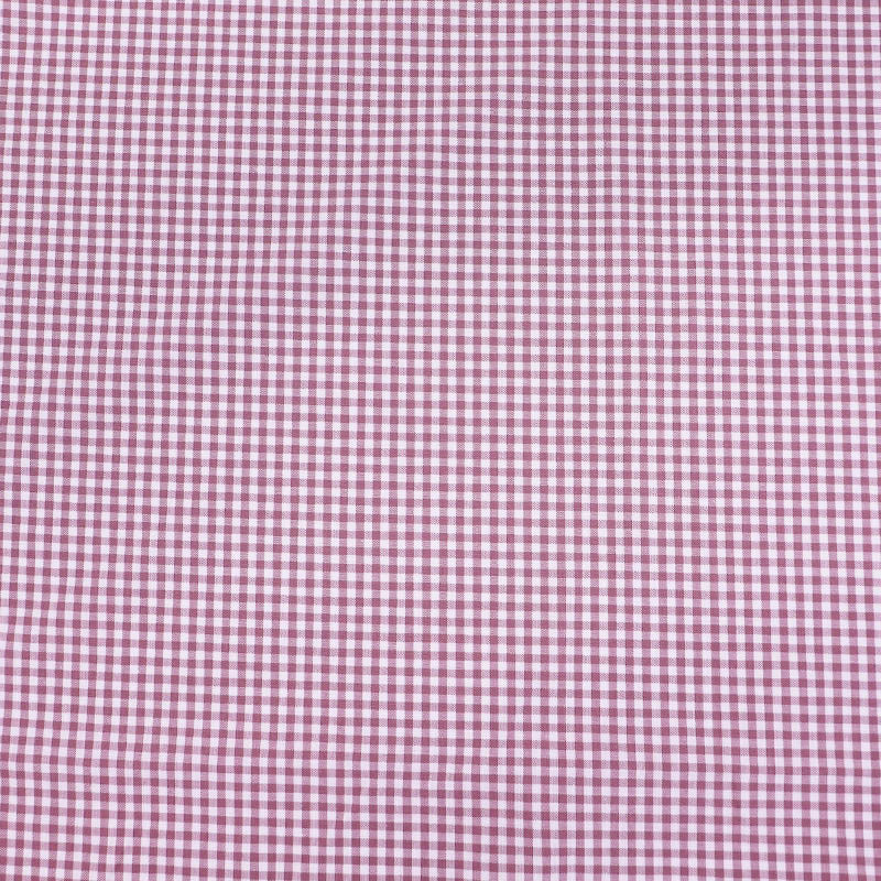 100% Cotton Mini Gingham Dressmaking Fabric - Mauve