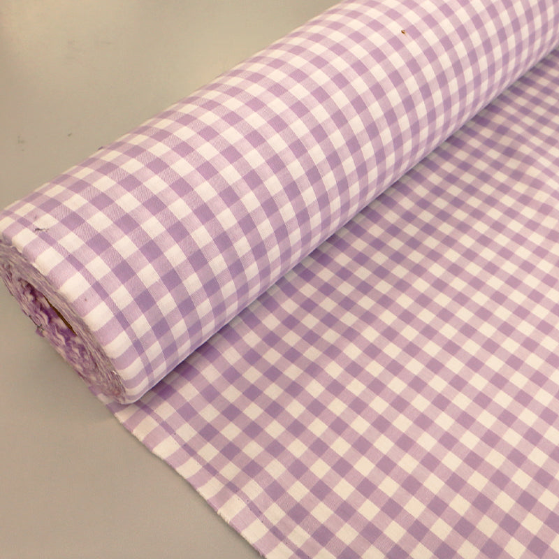 Dressmaking Cotton 9mm Gingham - Wide Width - Lavender