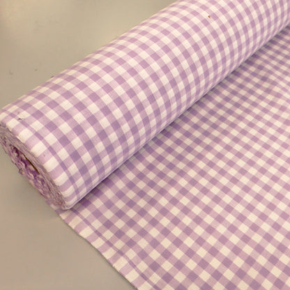 Dressmaking Cotton 9mm Gingham - Wide Width - Lavender
