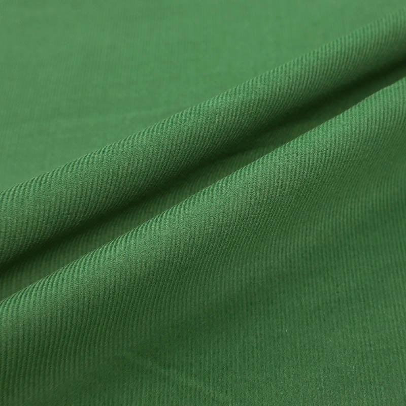100% Cotton Green Needlecord Fabric