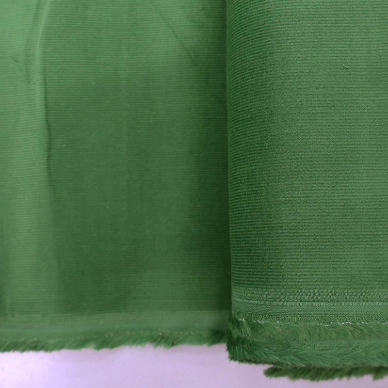 100% Cotton Green Needlecord Fabric