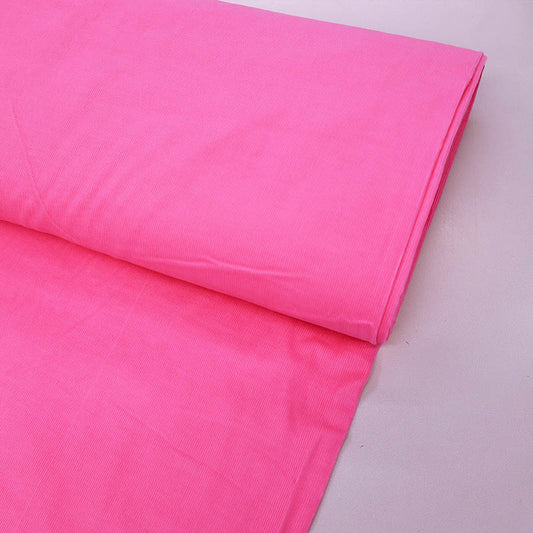 100% Cotton Needlecord Fabric - Bubblegum Pink