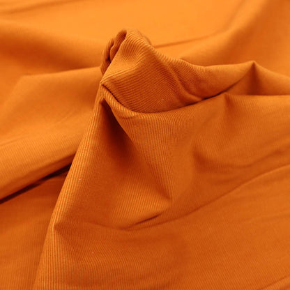 100% Cotton Needlecord Fabric - Pumpkin Orange
