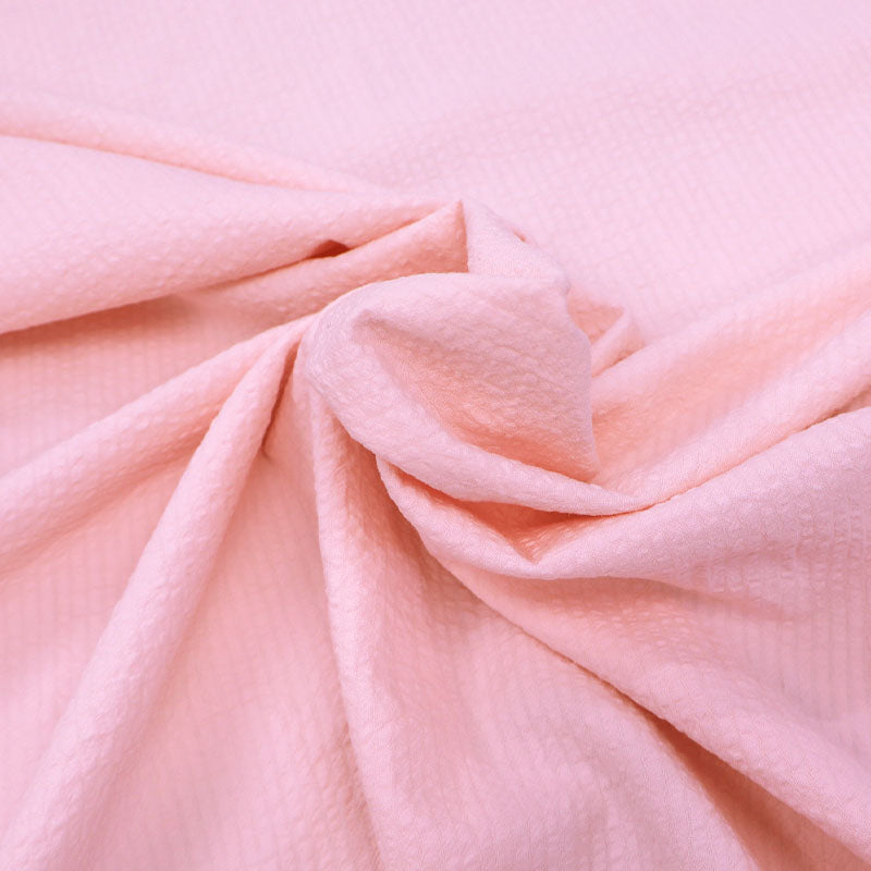 100% Cotton Pale Pink Cotton Seersucker Fabric