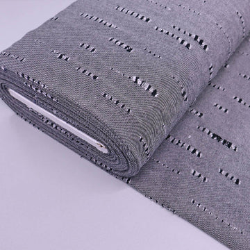 80% Cotton 20% Polyester Grey/Black Distressed Denim Fabric
