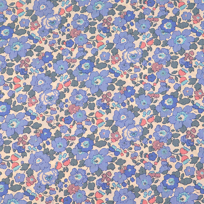 Dressmaking Floral Cotton Lawn - Petal - Blue