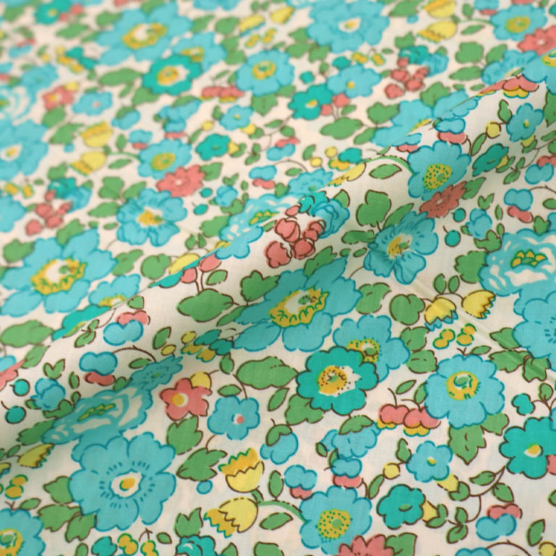 Dressmaking Floral Cotton Lawn - Petal - Green