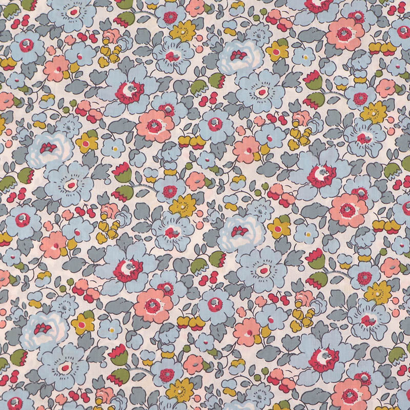 Dressmaking Floral Cotton Lawn - Petal - Grey