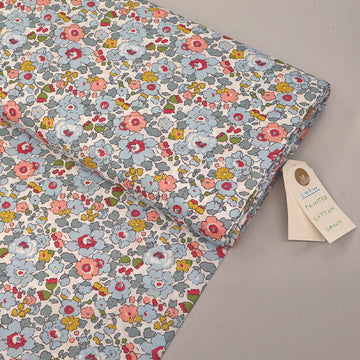 100% Cotton Grey Floral Cotton Lawn Fabric