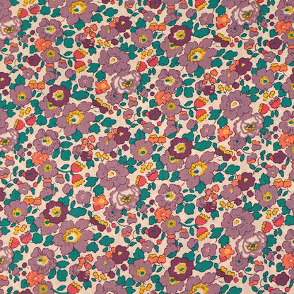 Dressmaking Floral Cotton Lawn - Petal - Purple