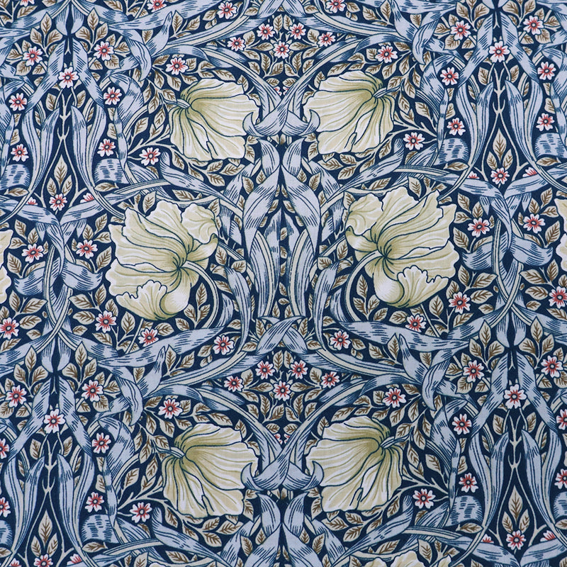 Blue floral cotton lawn fabric Rosemary 100% cotton