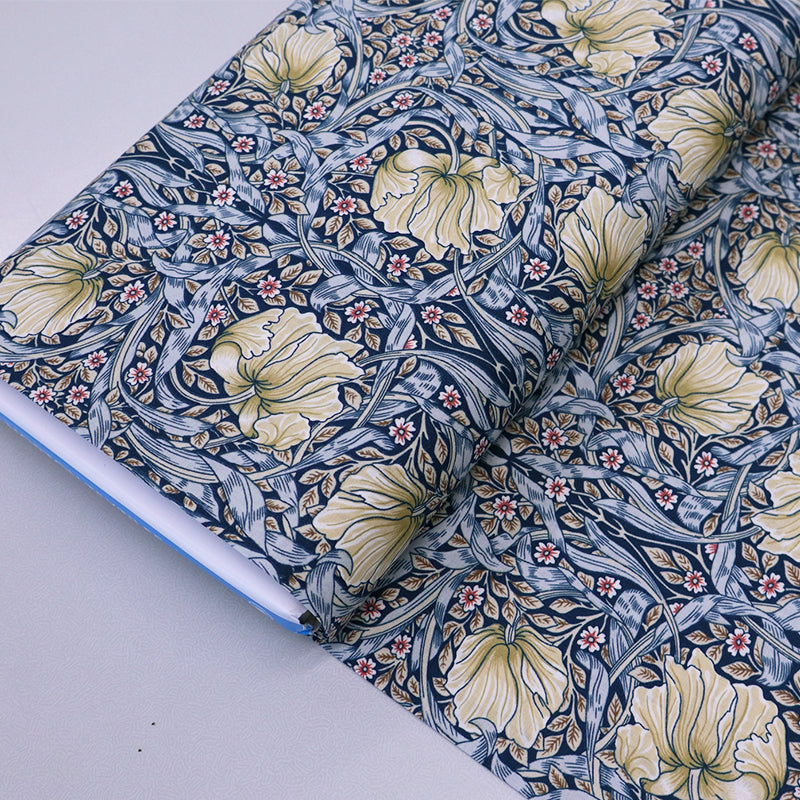 Blue floral cotton lawn fabric Rosemary 100% cotton