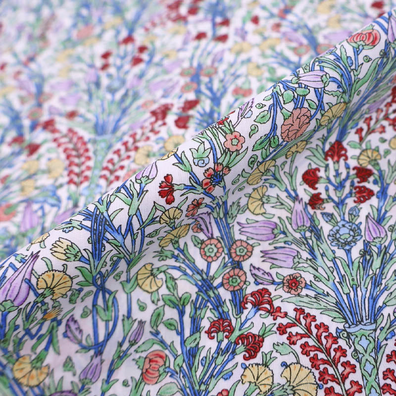 Multicoloured Floral 100% Cotton Lawn Fabric