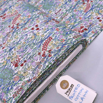 Multicoloured Floral 100% Cotton Lawn Fabric