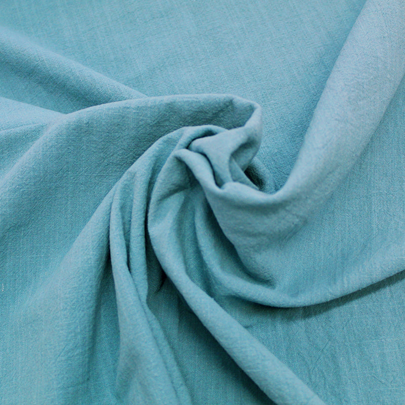 Aqua Blue Stonewashed 100% Cotton Fabric