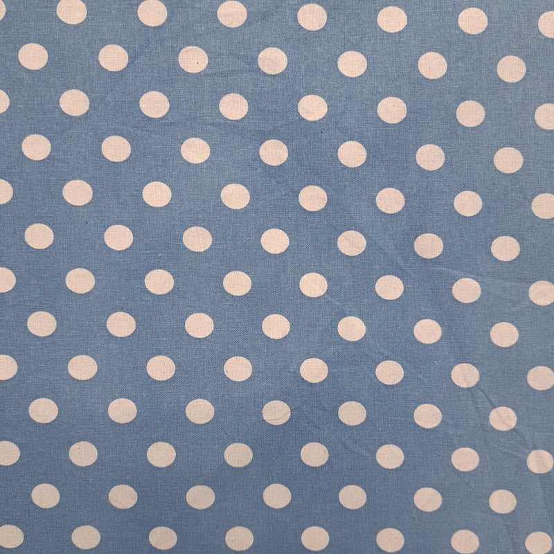 100% Cotton   Blue Spotted Cotton Fabric