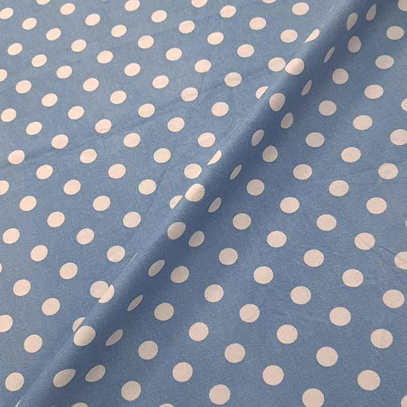 100% Cotton   Blue Spotted Cotton Fabric