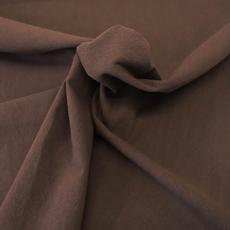 100% Cotton Chocolate Brown Stonewashed Cotton Fabric