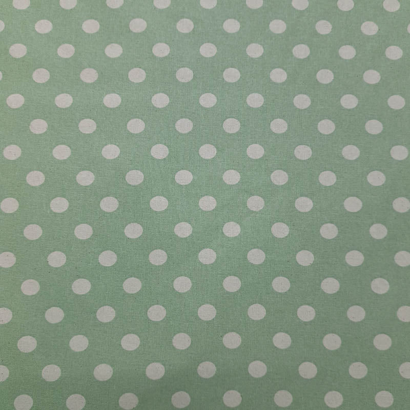100% Cotton Green Spotted Cotton Dressmaking Fabric